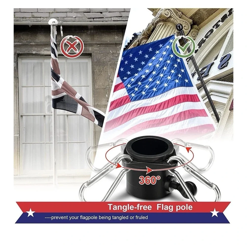Flag Pole Holder for outside House - 5Ft Stainless Steel Heavy Duty Flagpole Kit